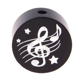 Motif bead disc clef glitter 'black' 388 in stock 